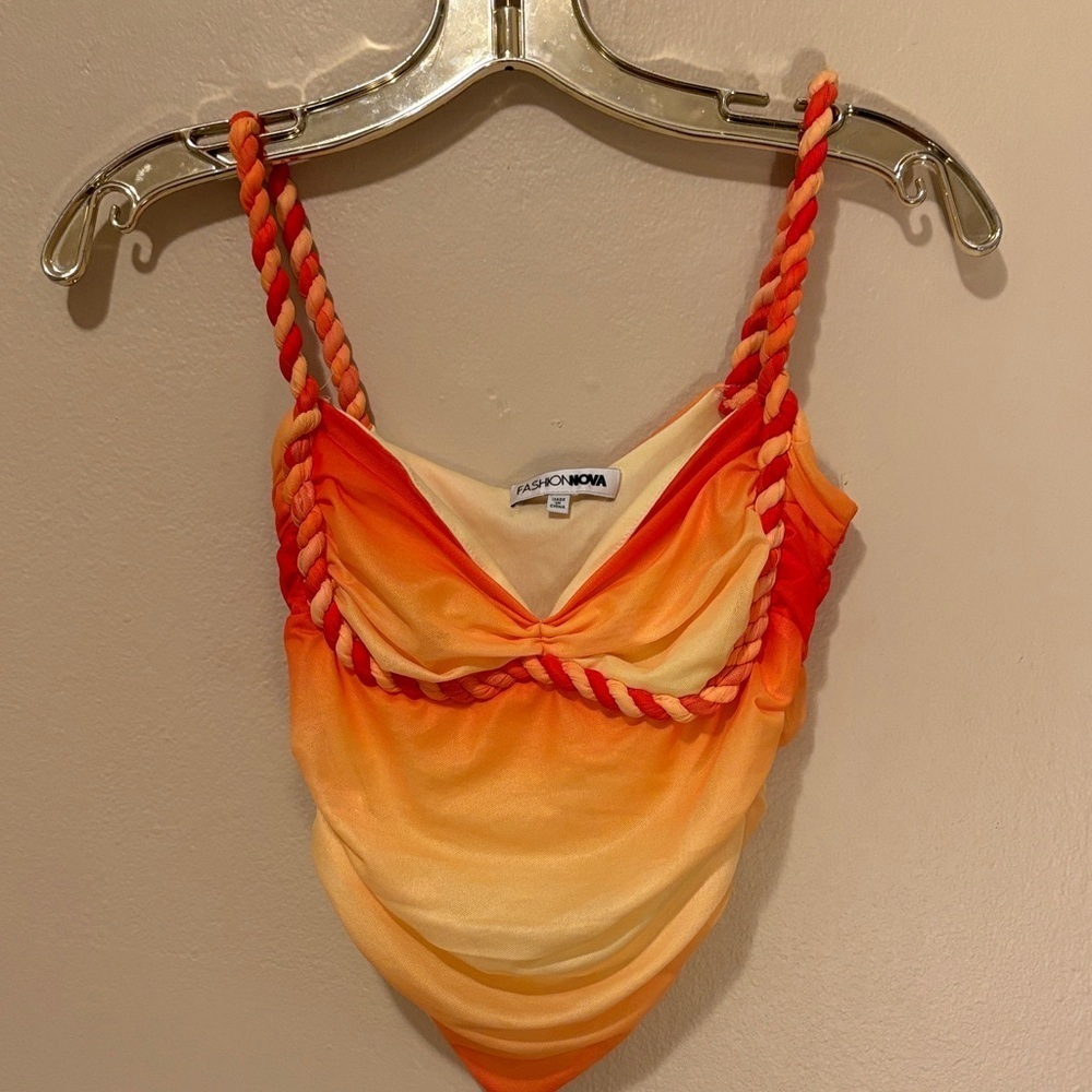 Fashion Nova Sunset Twist Swimsuit Top
